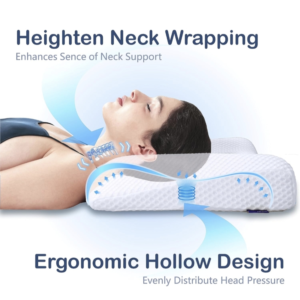 Cervical memory foam pillow